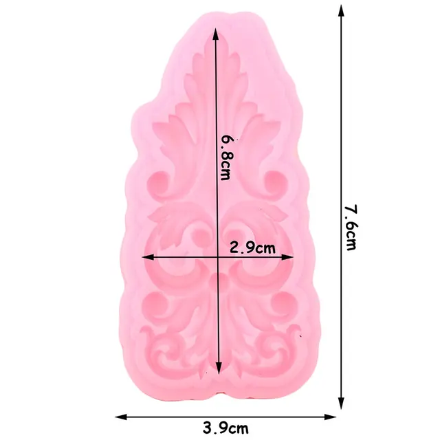 Könnyű Szilikon Penész Csipke Torta Szegély Fondant Penészek Konyhai Sütés Csokoládé Polimer Agyag Cukorkapenék - Image 3