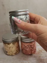 3g Oro de imitación plata hoja de cobre lentejuelas brillos de hoja de escamas hojas a granel papel de aluminio para dorado DIY decoración artística de uñas