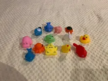 Juguetes de agua para nadar de 13 Uds animales mezclados, pato de goma flotante blando colorido, sonido al estrujar, juguete de baño para bebé