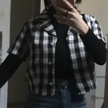 Crop Shirt Button-Up Summer Blouse Ladies Tops Streetwear Plaid Vintage Elegant Women