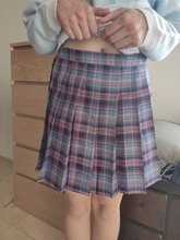 Minifaldas Harajuku de estilo coreano para mujer, faldas Kawaii a la moda, de cintura alta, falda escocesa plisada