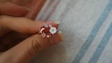 Anillo de boda con diseño de flores y mariposas para mujer, sortija de boda con circonita de oro rosa, Glamour, regalo para niñas, joyería creativa