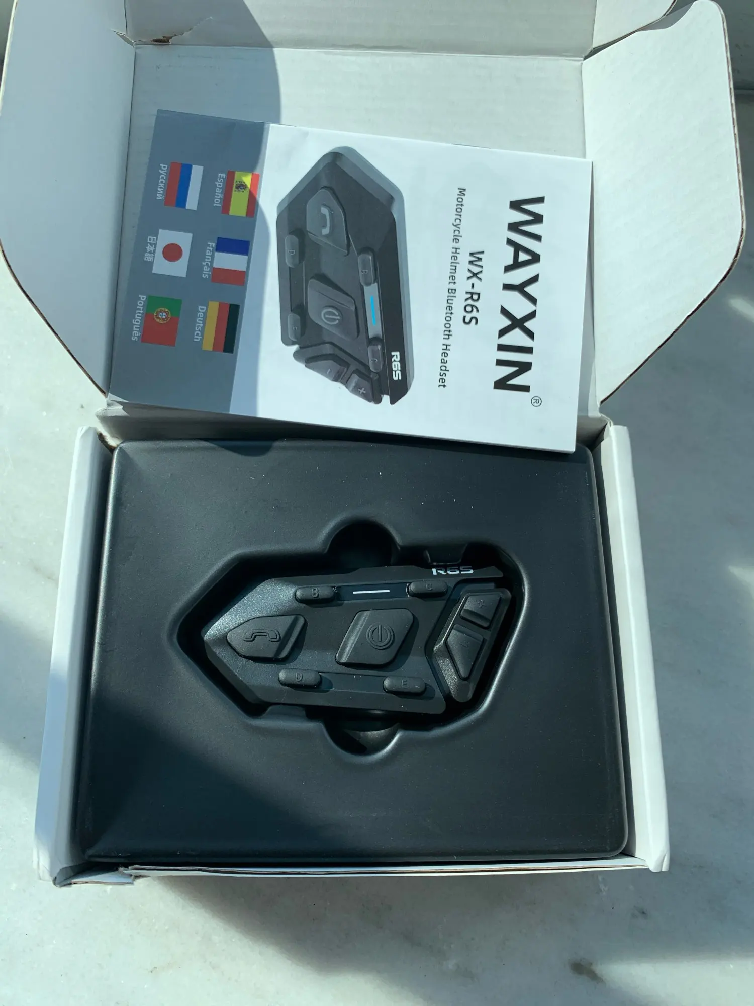 WAYXIN R6s Helmet Headset Motorcycle 