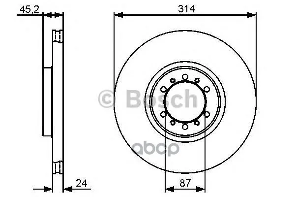 Тормозной Диск Передний 0986479469 Bosch арт. 0986479469