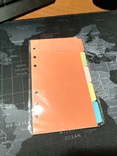 Papel de mesa A5/A6, planificador con divisor de páginas con 6 agujeros, 5 uds.