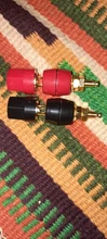1 par (negro + rojo) de terminales Rojo Negro amplificador de conector Terminal de encuadernación conector tipo Banana para altavoz Jack adaptador de enchufe