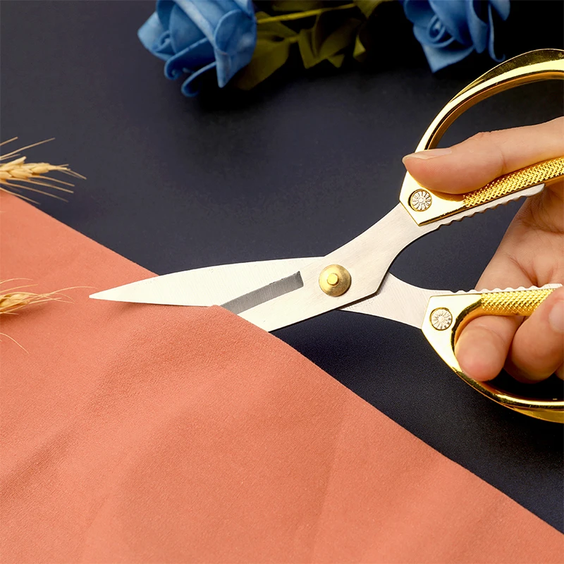 SHWAKK 2pcs Vintage Tailor Scissors Kit With Thimble Needlework Thread Sewing  Scissors For Fabric Cutting Dressmaker Shears