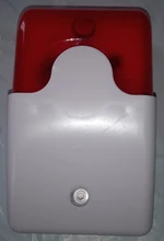 Minisirena estroboscópica de seguridad para el hogar, alarma de sonido con luz roja y azul, con cable y enchufe europeo, 12V, 24V, 220V, 110DB