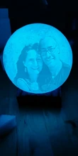 Night-Light Moon-Lamp Gift Photo-Customized 3d-Printing Rechargeable Personality 