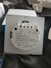 Wall-Lamp Light-Switch Glass-Panel Crystal 1gang Single-Control UBARO White Standard