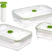 3 шт пластиковый ящик для хранения еды набор холодильника морозильника коробки для хранения продуктов Microwavable свежий вакуумный ящик кухонные контейнеры