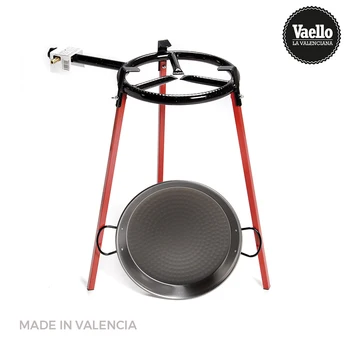

Polished PAELLERA SET 38CM with tripod and GAS burner 300MM VAELLO