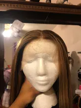 Pelucas de cabello humano rubio miel marrón brasileño para mujeres, pelo liso de hueso 13x4, encaje frontal resaltado, cierre