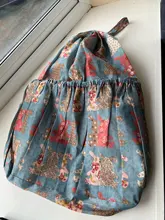 Mochila de Nylon impermeable para mujer, bolso escolar plegable de gran capacidad, estilo étnico con flores, para adolescentes