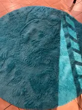Round Rug Carpets Living-Room-Decor Modern-Mats Bedroom Faux-Fur Fluffy Shaggy-Area Long