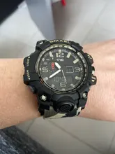 Smael Relojes Deportivos de Marca para Hombre con Doble Pantalla Analógica Digital Led Relojes de Pulsera de Cuarzo Electrónicos Reloj Militar de Natación Impermeable