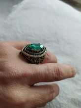 Kinel de lujo anillo para las mujeres aspecto Vintage AAA verde de cristal de la joyería de Boho de Color oro encanto étnico anillo de boda
