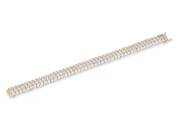 

925K Turkish Sterling Silver Handmade "Tideway" Bracelet w/ Swarovski Stones