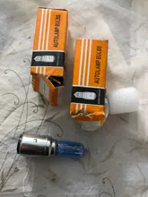 Luz delantera halógena para motocicleta, luz blanca de xenón, 12V, 35W, BA20D