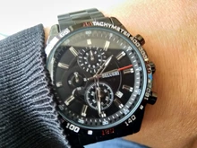 Belushi-Reloj de pulsera de lujo para hombre, cronógrafo de cuarzo, de acero inoxidable, Original