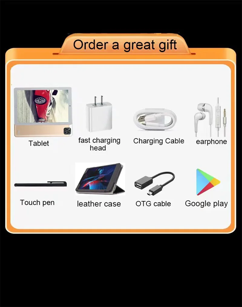 11 inch Tablet Android 10 8GB RAM 256GB ROM 10 Core tablets PC 2560 x 1600 4G Network wifi Dual Speaker Phone tablette