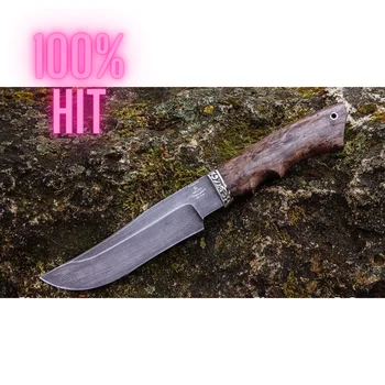 

Knife Hunter with forged steel blade хв5 and handle of Karelian Birch stable and Melchior