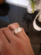 925 plata esterlina anillo abierto anillos para las mujeres INS nicho Irregular ola de arena superficie de fideos Original cumpleaños fiesta regalo