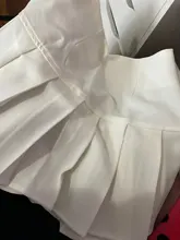 Falda plisada de cintura alta para mujer, minivestido de baile corto, informal, deportiva, blanco, por encima de la rodilla, moda de verano