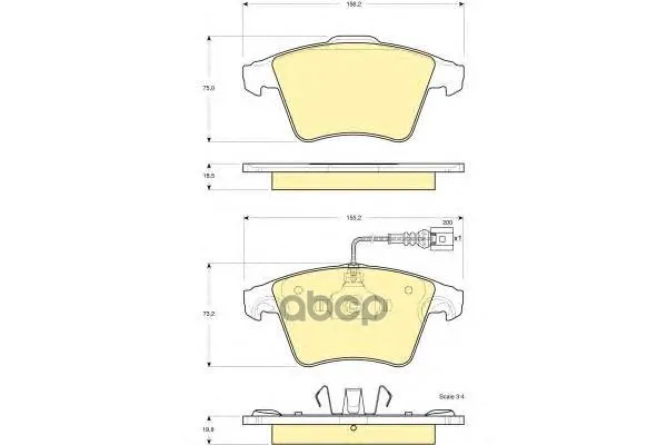 Колодки Тормозные Volkswagen T5/Multivan 03 R16 Передние Girling 6115552 Girling арт. 6115552