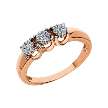 

Gold ring with diamonds sunlight sample 585