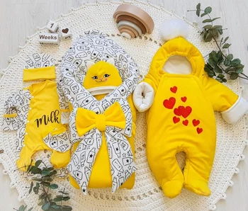 

Комплект на выписку 7-ми предметный ЗИМА Комплекты на выписку и для прогулок 0-6 мес