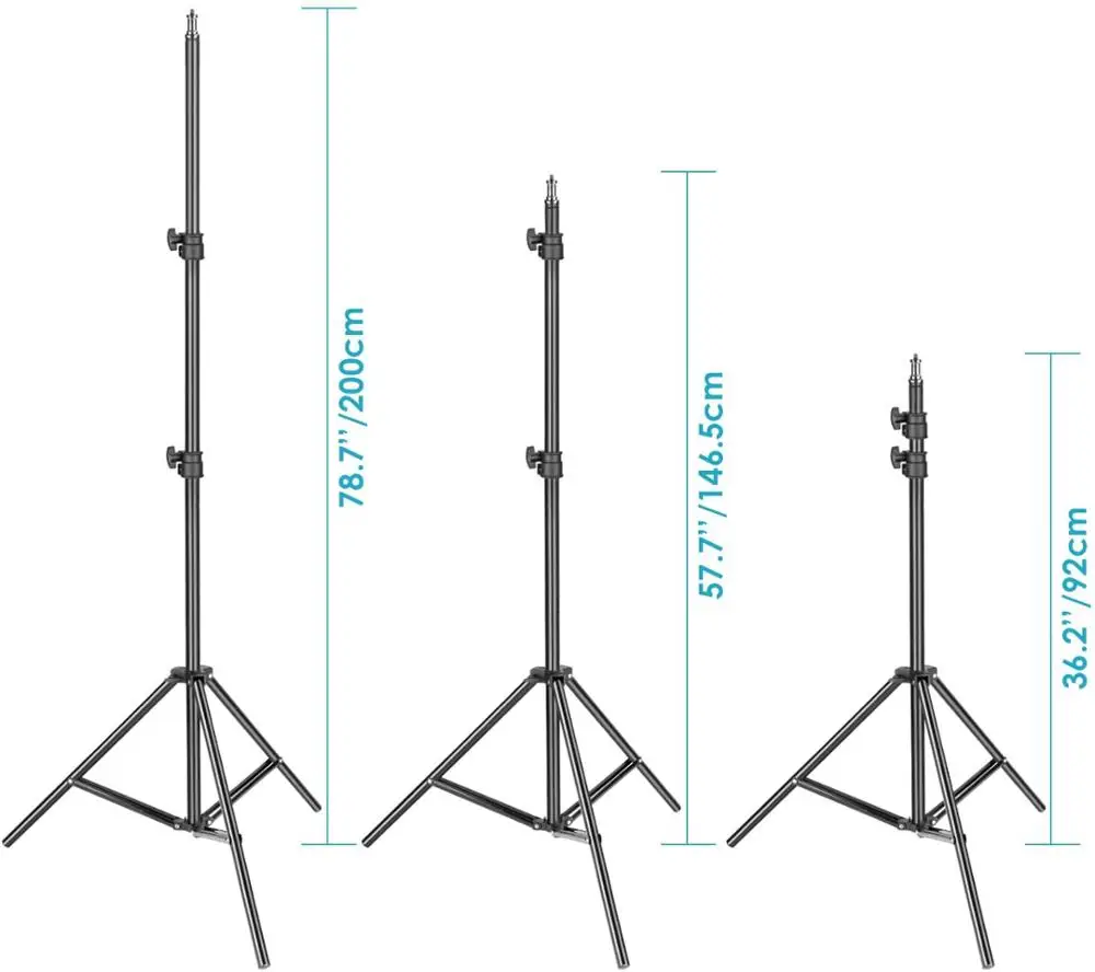 Neewer Video Light Heavy Duty Light Stand 3 6 5 Feet 92 200 Cm Photographic Stand Sturdy Tripod With 6600mah Battery And Charger Photographic Lighting Aliexpress