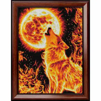 

Аж-1855 the picture of rhinestones 'fire wave '30*40 cm