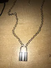 Cadena Punk para hombre y mujer, collar con colgante con candado, Color dorado y plateado, joyería de Moda Gótica con estilo, 2019