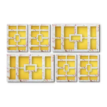 

Mirrored Decorative Wall Decor Painting Marble Pattern White Red Gold Silver Office Living Room Restaurant Lobby Decorative Table