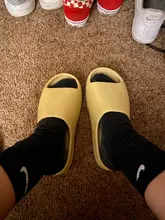 De los hombres de verano diapositivas ligero playa guay zapatillas diapositiva hueso Boca de pescado Flip Flops, sandalias de las mujeres suave EVA zapatillas de deporte par 35-46 #