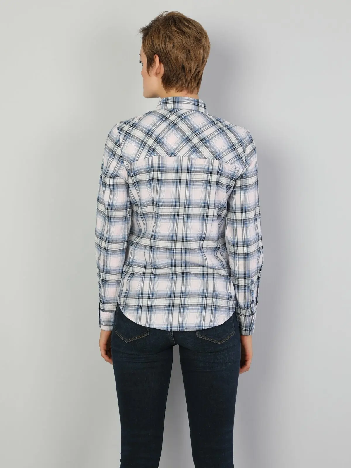 Colins Woman Super Slim Fit Blue LongSleeve Shirt