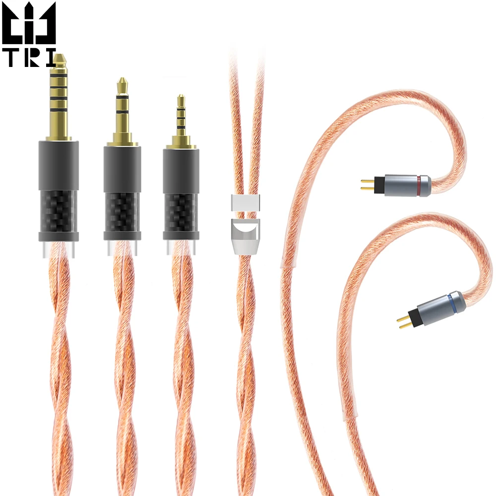 TRI Grace-C 2 Core 6N Single Crystal Copper Silver-Plated +4N Pure Upgrade Headphone Cable CCZ Yinyoo KZ | Электроника