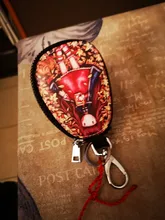 Funda de protección con patrón de dibujos animados para llaves de coche, Porta llaves, monedero