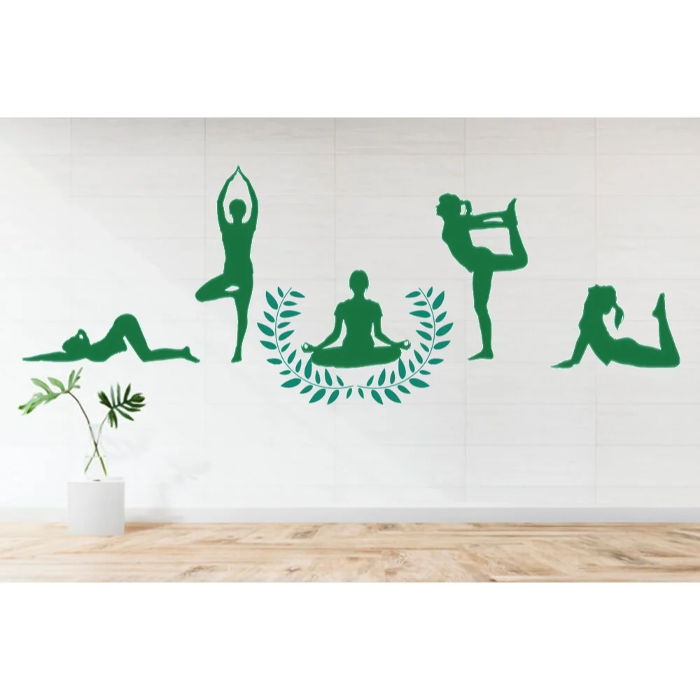 

New Arrival Design Yoga's Different kind of Positions Decal Wall Living room Decoration A0025