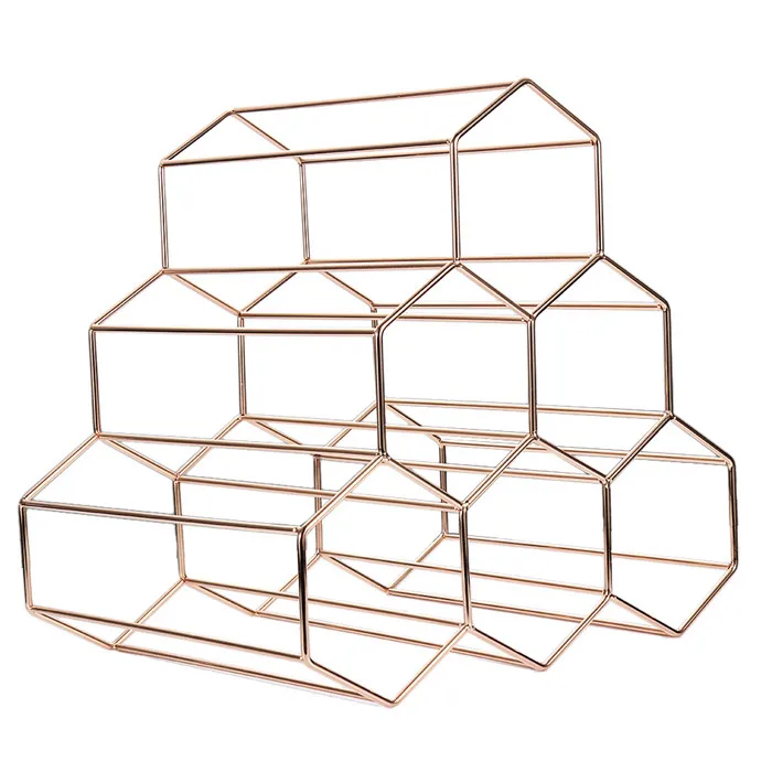 1 Старинная металлическая треугольная форма Винная стойка Защита окружающей среды отличный внешний слой текстура простой и элегантный домашний бар - Цвет: 1