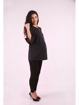 

Maternity Clothing Zipper Tassel Sleeve Tunic