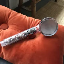 FOHEEL-Cabezal de ducha de mano ajustable, 3 modos, alta presión, ahorro de agua, un botón para detener el agua