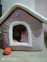 HOOPET-casa de perro para interior, cálida perrera, nido de cueva de Gato, nido de conejo, esterilla extraíble lavable, cama de dormir acogedora para gatos