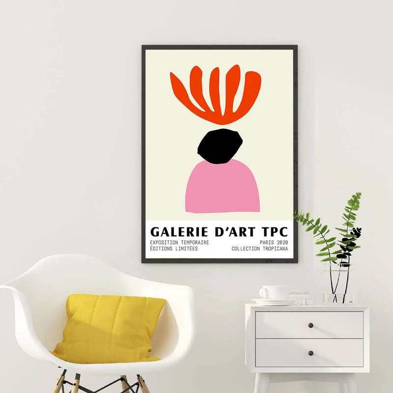 Abstract Coral Wall Art Prints