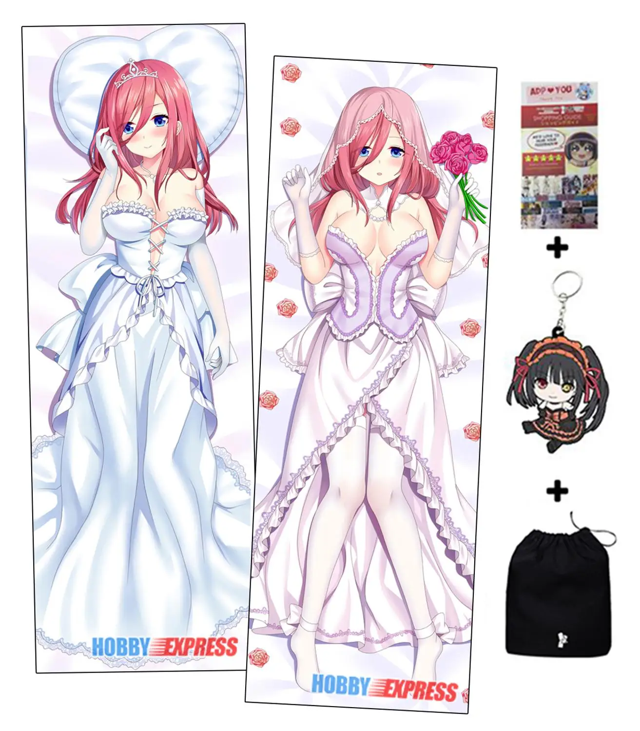 Hobby Express аниме Dakimakura японское обнимающее тело Наволочки Чехол Quintuplets Miku Yotsuba Nino Itsuki Nakano - Цвет: ADP96023