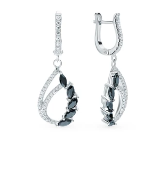 

Silver earrings with cubic zirconia sunlight sample 925