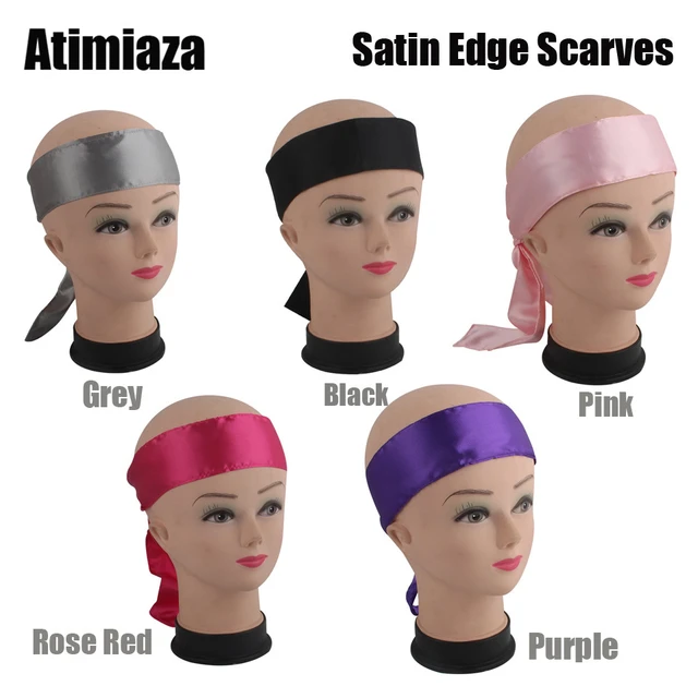 Edge Scarf for Women - Satin Head Wrap for Laying Edges - for