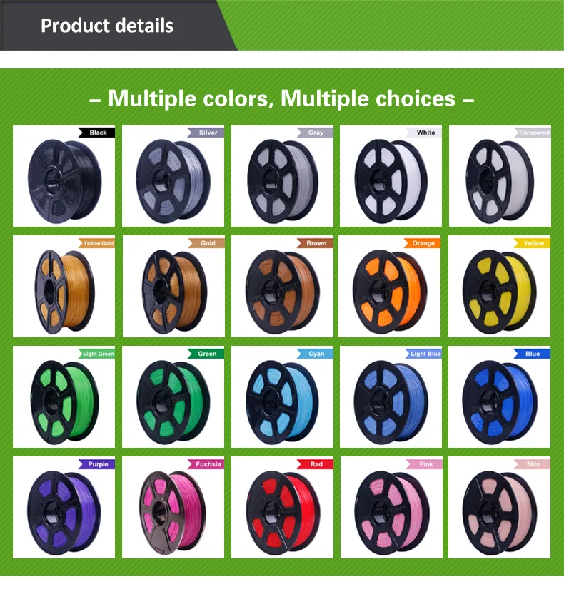 Plavetink 3D-принтеры PLA нити 1,75 мм нити возможна погрешность+/-0,02 мм 1 кг 343 м 2.2LBS 3d печать Материал
