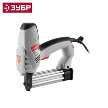 Пистолет скобозабивной(степлер), ЗУБР ЗСП-2000, регулятор силы удара, скоба: 15-25 мм, гвоздь: 15-30 мм, 2000 Вт